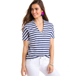 Vineyard Vines Stripe Knit Ponte Dolman Tee Nautical‎ Summer Tee